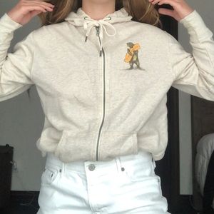Cream colored California zip up hoodie